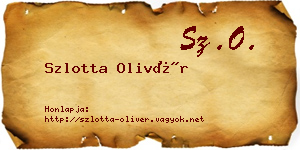 Szlotta Olivér névjegykártya